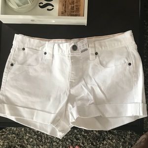 Jcrew white denim shorts- new with tags